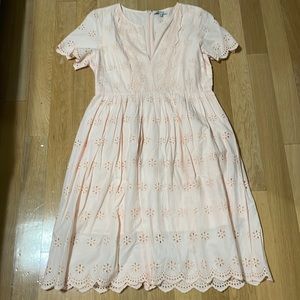 Madewell Pink Eyelet Dress NWT